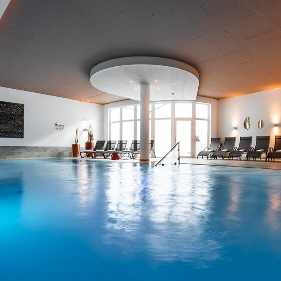 indoor pool at the hotel in Paznaun Valley