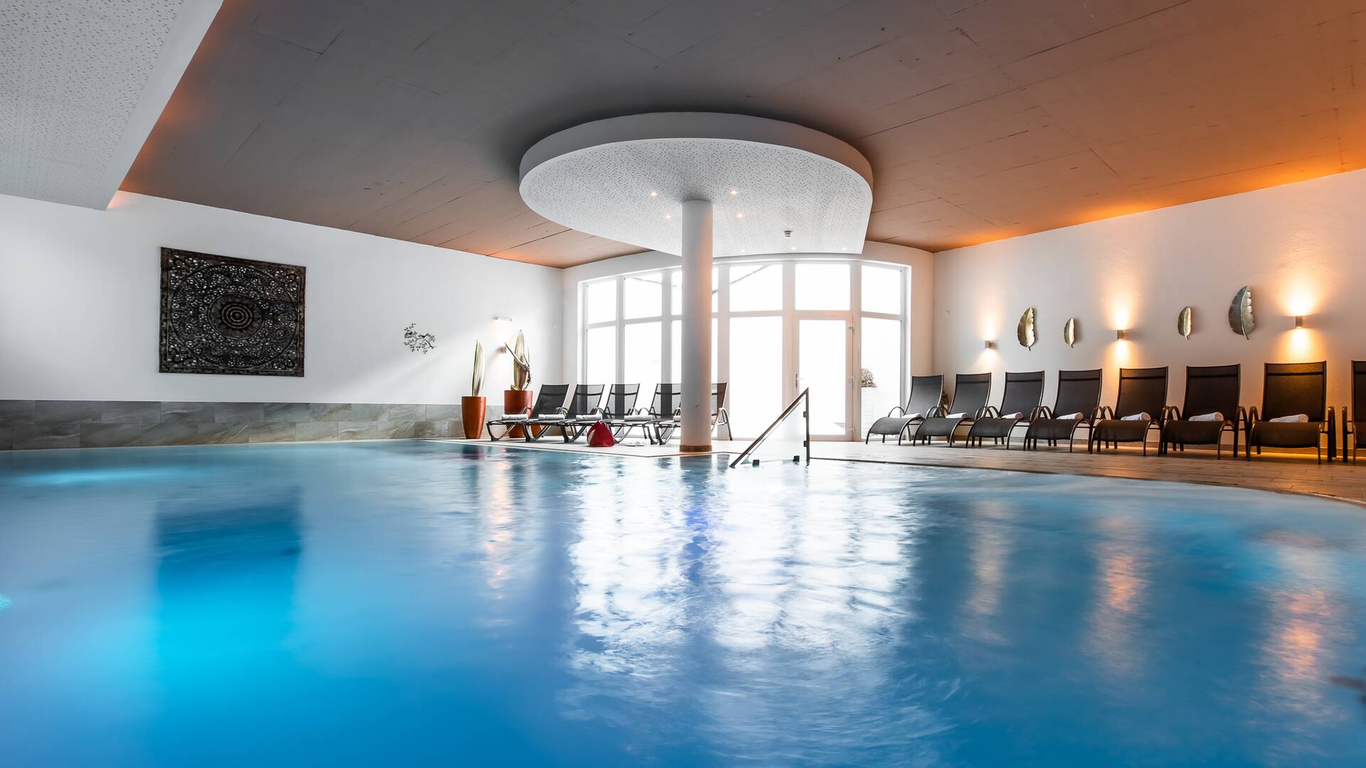 indoor pool at the hotel in Paznaun Valley