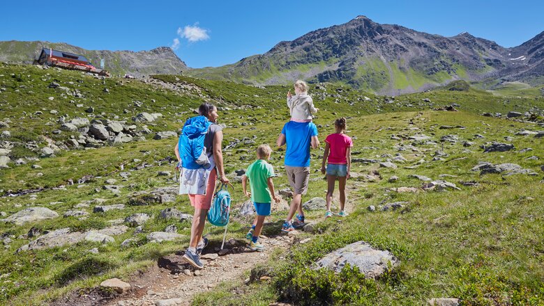 family hiking holiday in the Paznaun Valley Tyrol