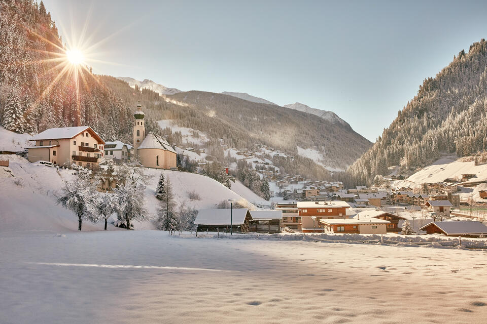 local area of See Tyrol in winter